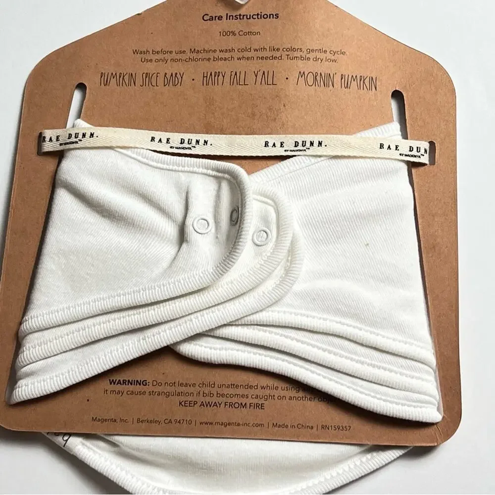 Rae Dunn Baby Graphic Three Bandana Bibs